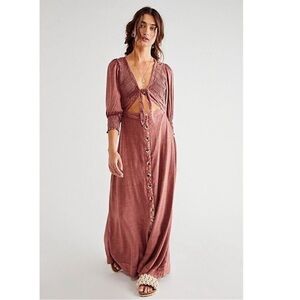 FREE PEOPLE String Of Hearts Maxi Dress / Empress Rock